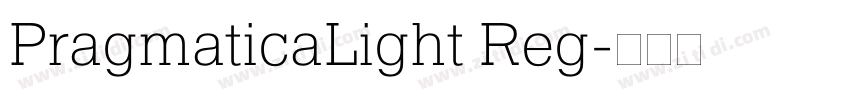 PragmaticaLight Reg字体转换